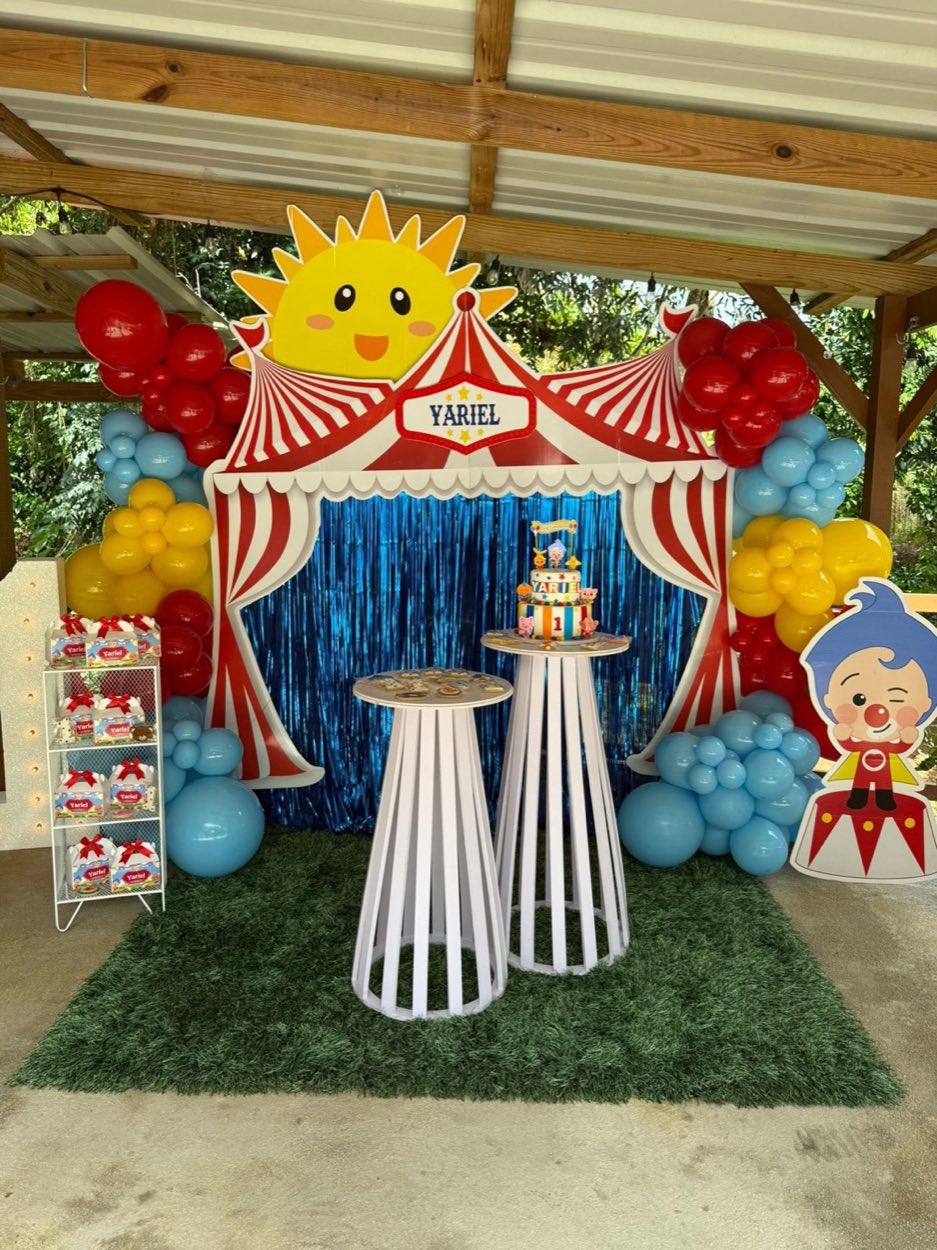 Decoración de cumpleaños temática circo